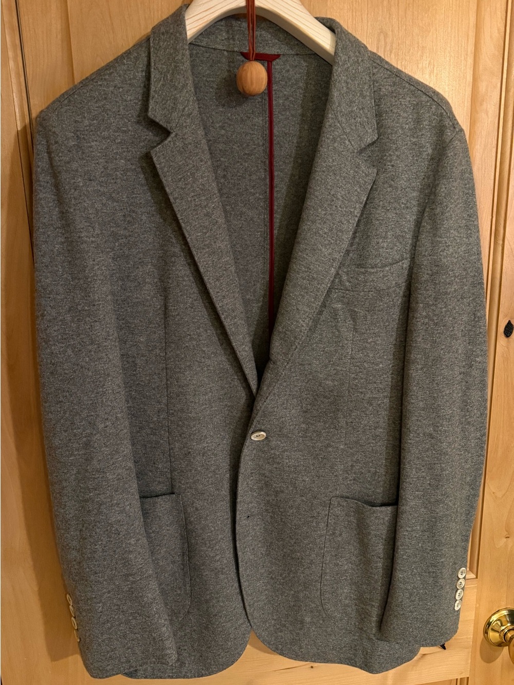 Brunello Cucinelli Gray Cashmere Jersey Sport Blazer